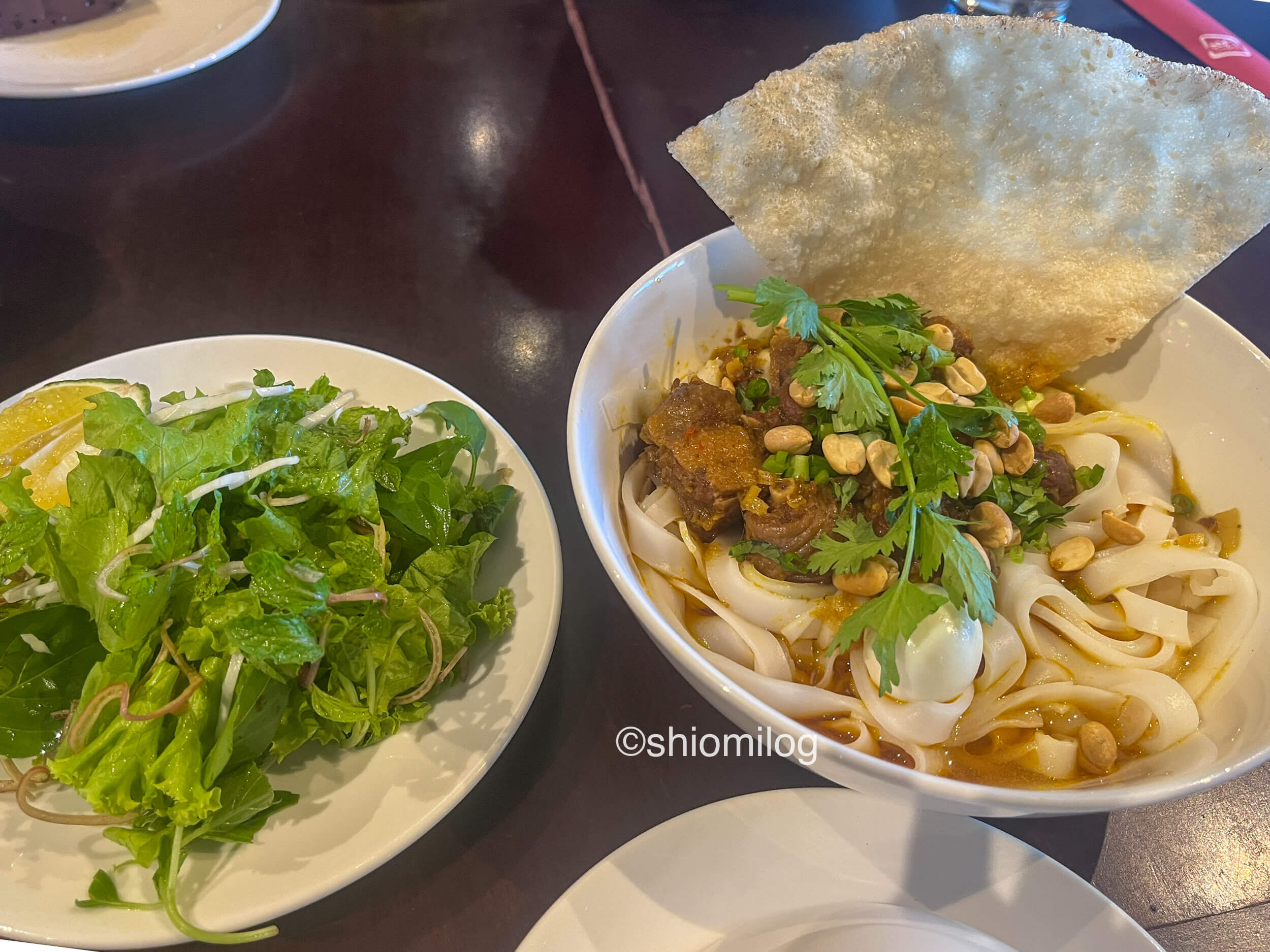注文した麺料理